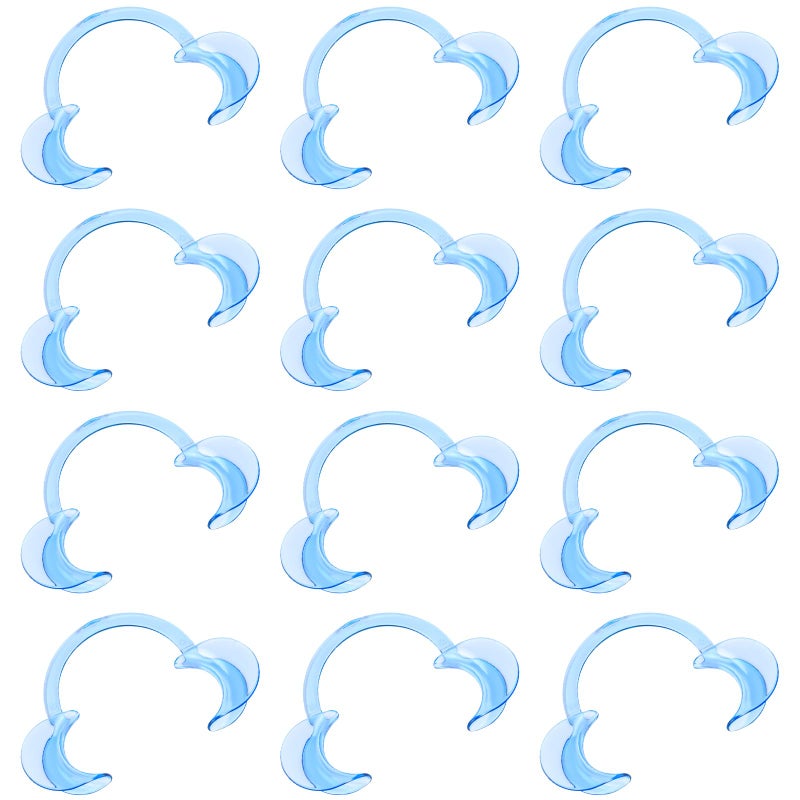 Vicloon Mouth Opener,12 Pcs Dental Mouth Opener,C-Shape Cheek Retractorsï¼ŒMouthpieces Replacement Cheek Retractors for Open Mouth Game, Dentistry,Teeth Whitening,Suitable for Adults and Kids